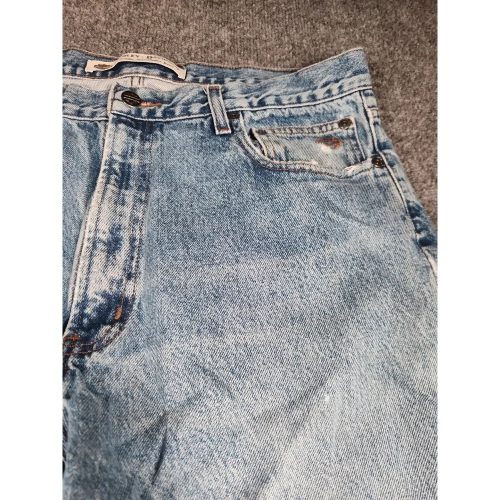 Harley Davidson Vintage Jeans 36x29 Light Wash Distressed USA Made MotorClothes